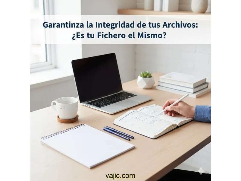 Ilustración para la guía de Garantiza la Integridad de tus Archivos: ¿Es tu Fichero el Mismo?